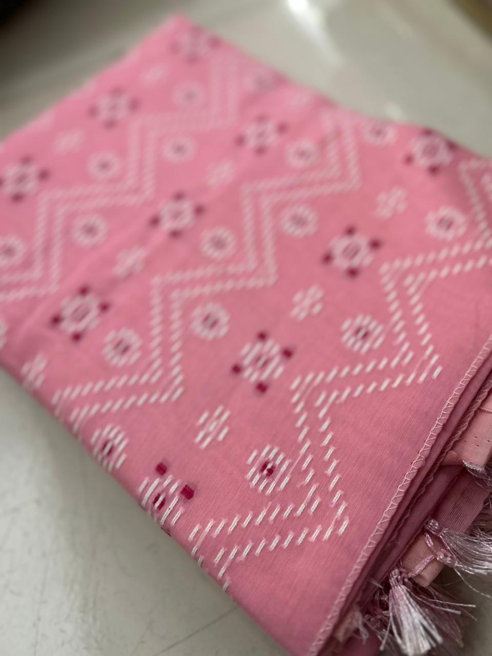 UNSTITCHED SALWAR  SUIT SET -Pink shade Search code 7884