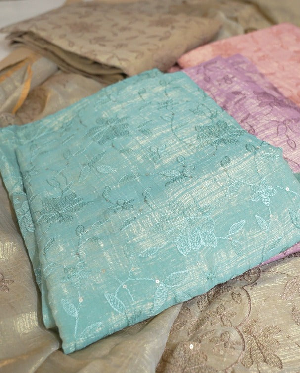 UNSTITCHED SALWAR  SUIT SET -Blue shade Search code 7885