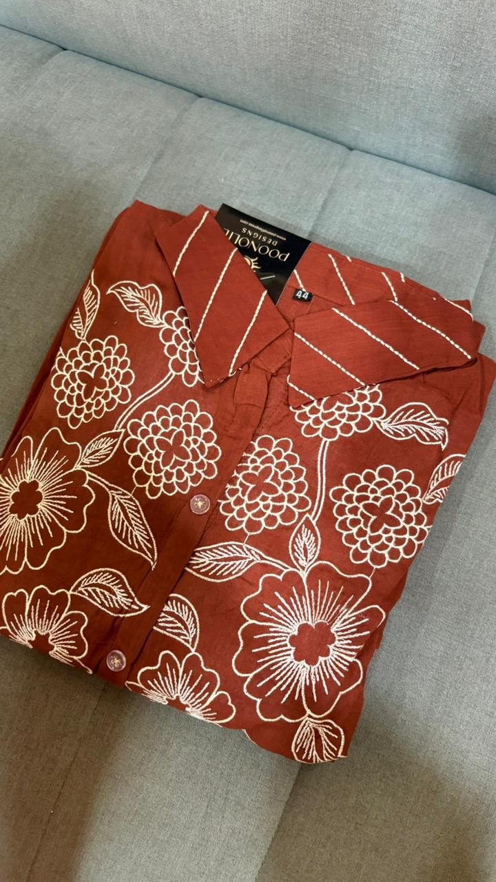 short  co-ords sets   -brick brown shade Search code 1005