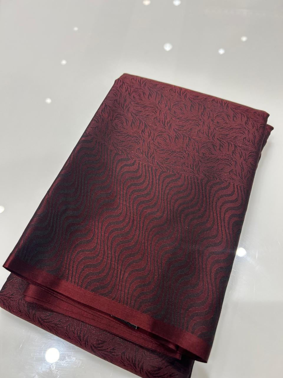SEMI KANCHIPURAM SAREE-Maroon  Search code 9429