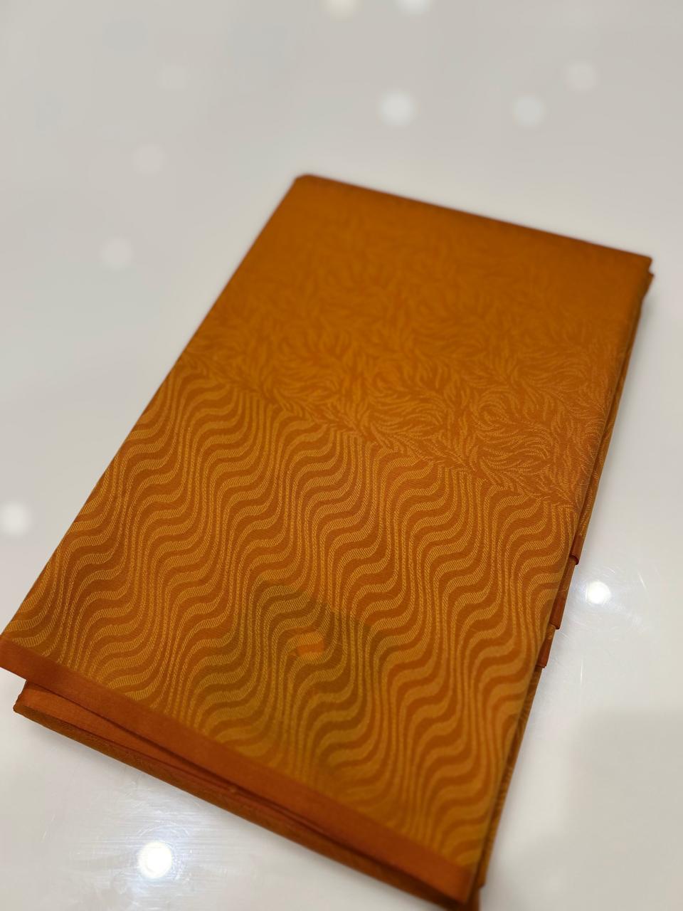 SEMI KANCHIPURAM SAREE-Yellow Search code 9431