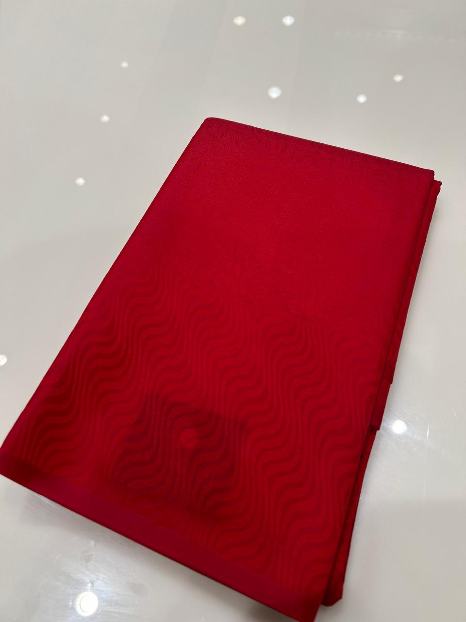 SEMI KANCHIPURAM SAREE-Tomato Search code 9433