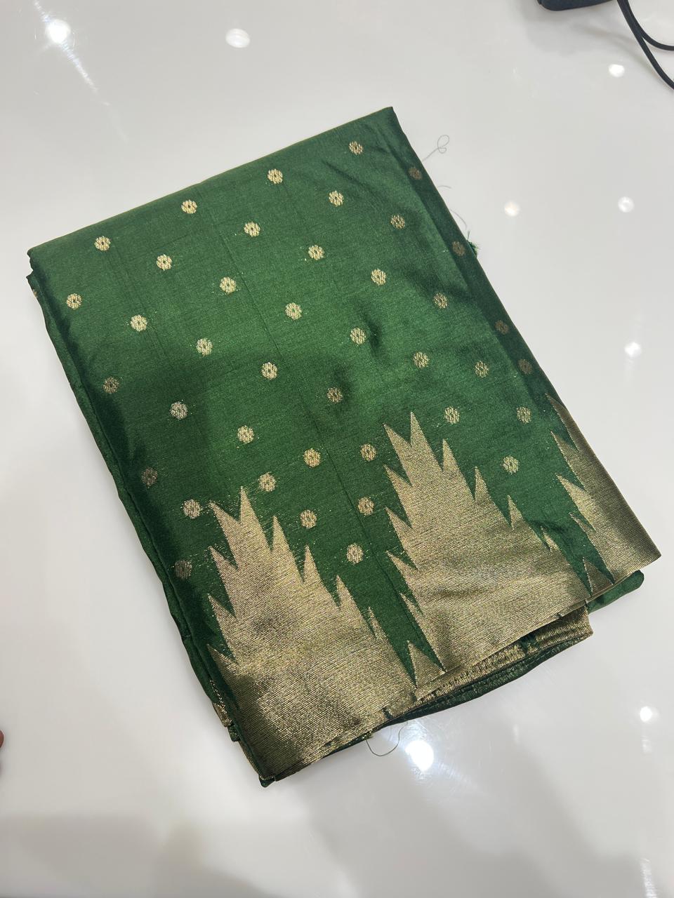 UNSTITCHED SALWAR  SUIT SET - Green shade Search code 3857