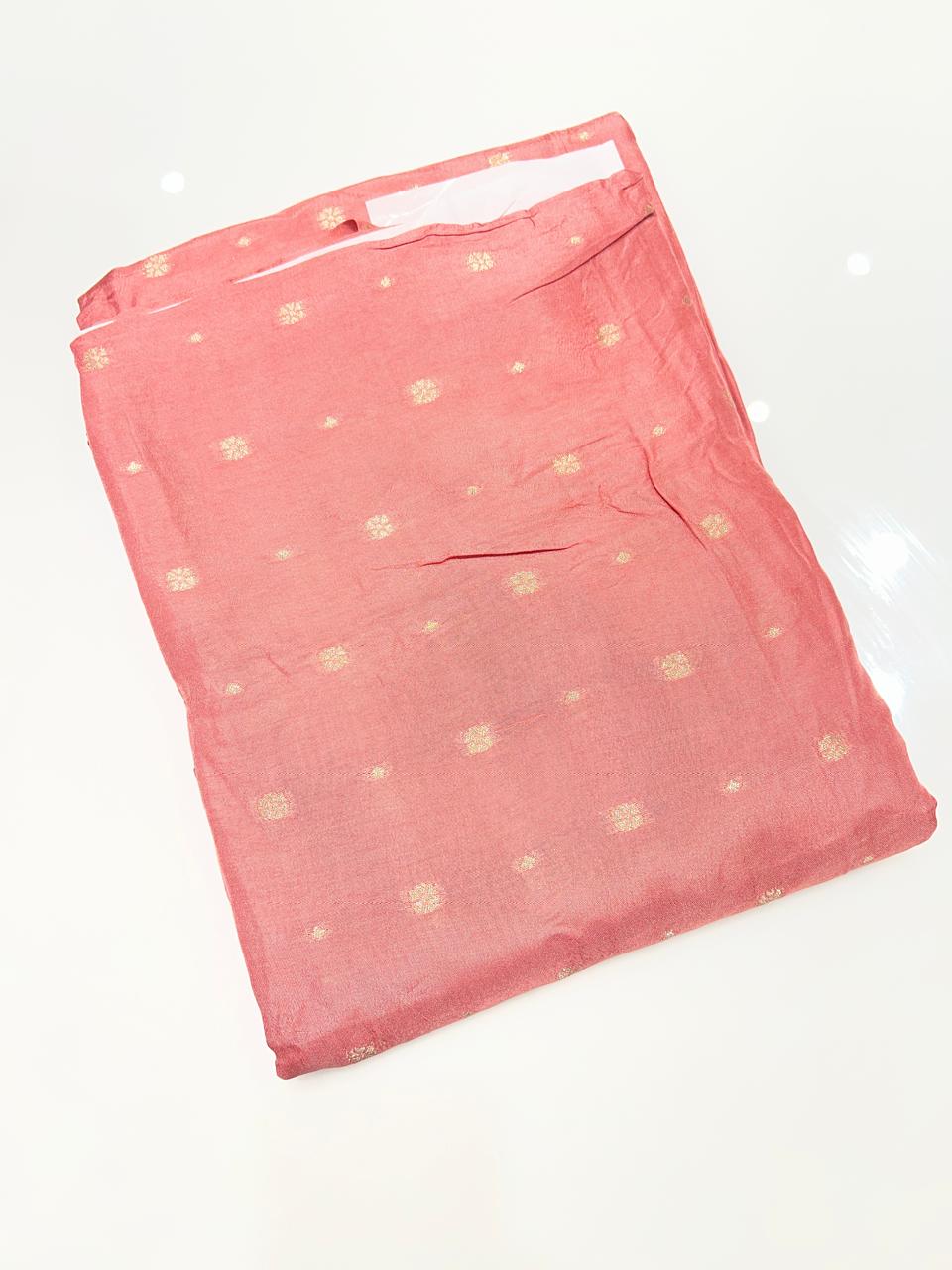 UNSTITCHED SALWAR  SUIT SET -  Peach shade Search code 3860