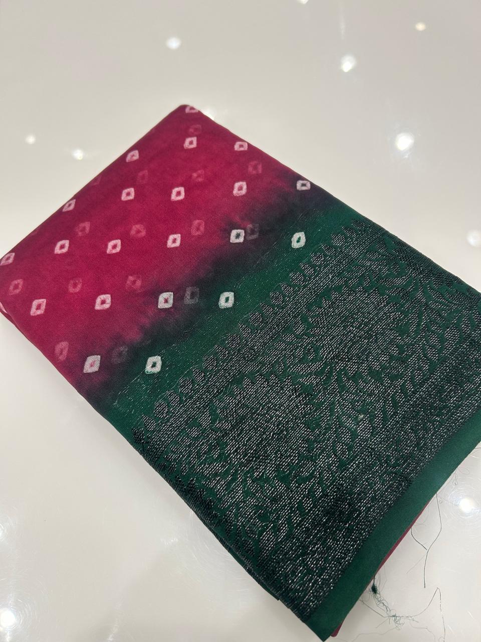 Banarasi sarees -Vadamli to green shade  color Search code 3918