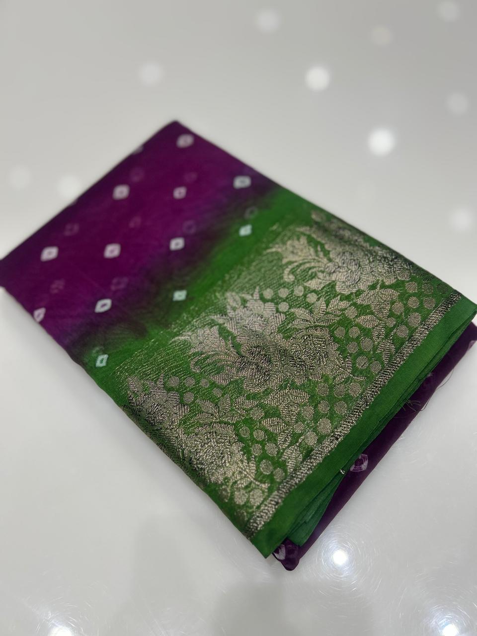 Banarasi sarees - Vadamali to green   shade  color Search code 3930