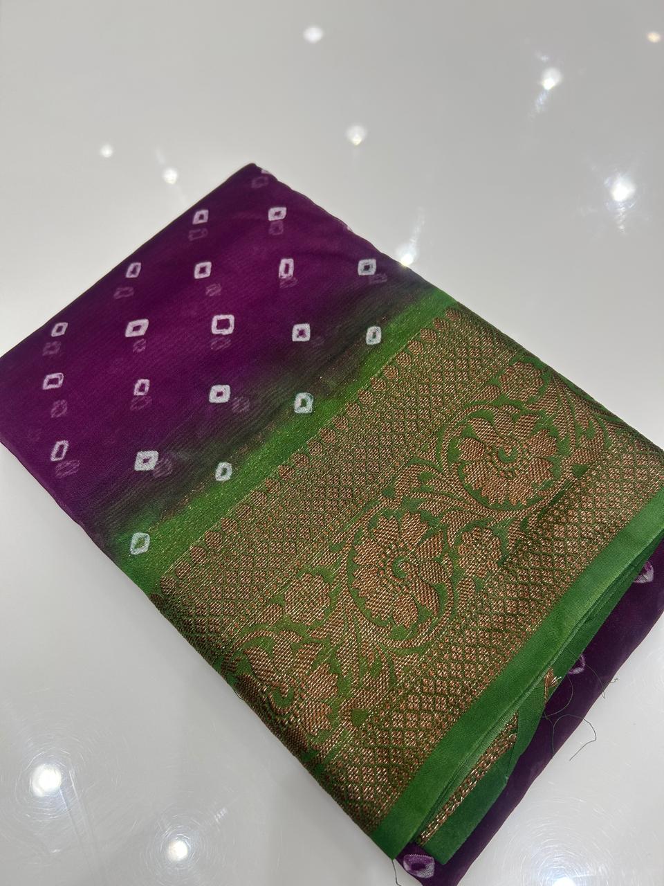 Banarasi sarees -Vadamali to Green  shade  color Search code 3936