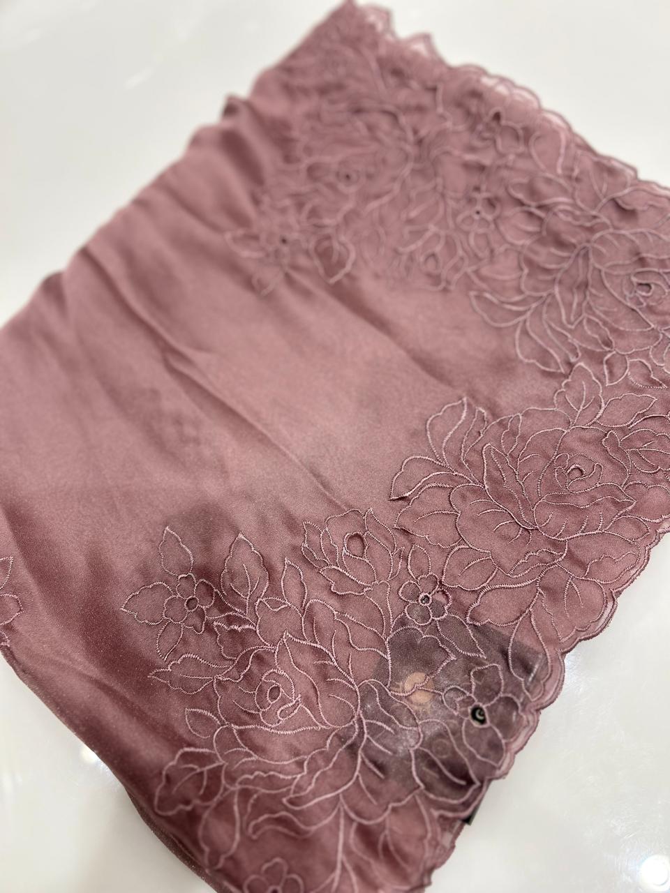 Satin organza Saree   -Onion pink color Search code 9238