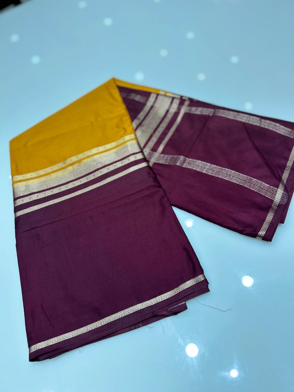 Semi  binny silk saree  - Mastered to Maroon Search code 5563