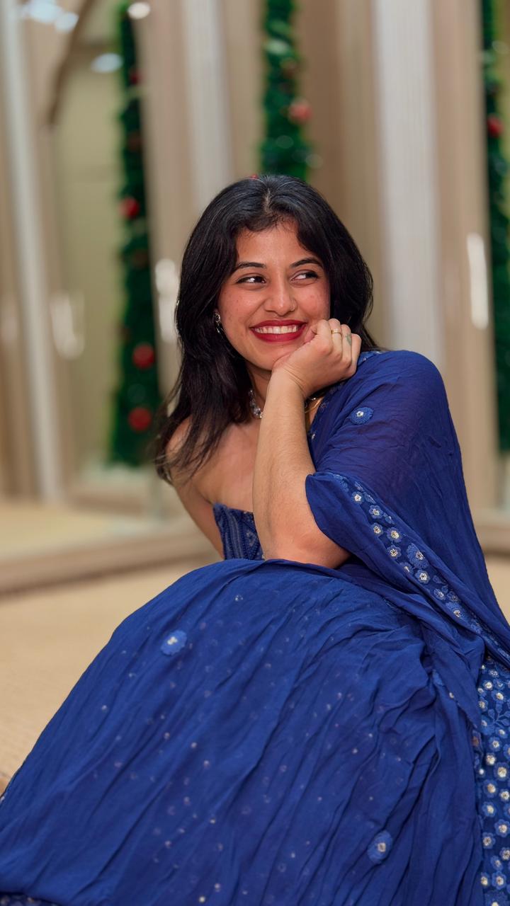 LEHENGA - BLUE- search code -1112