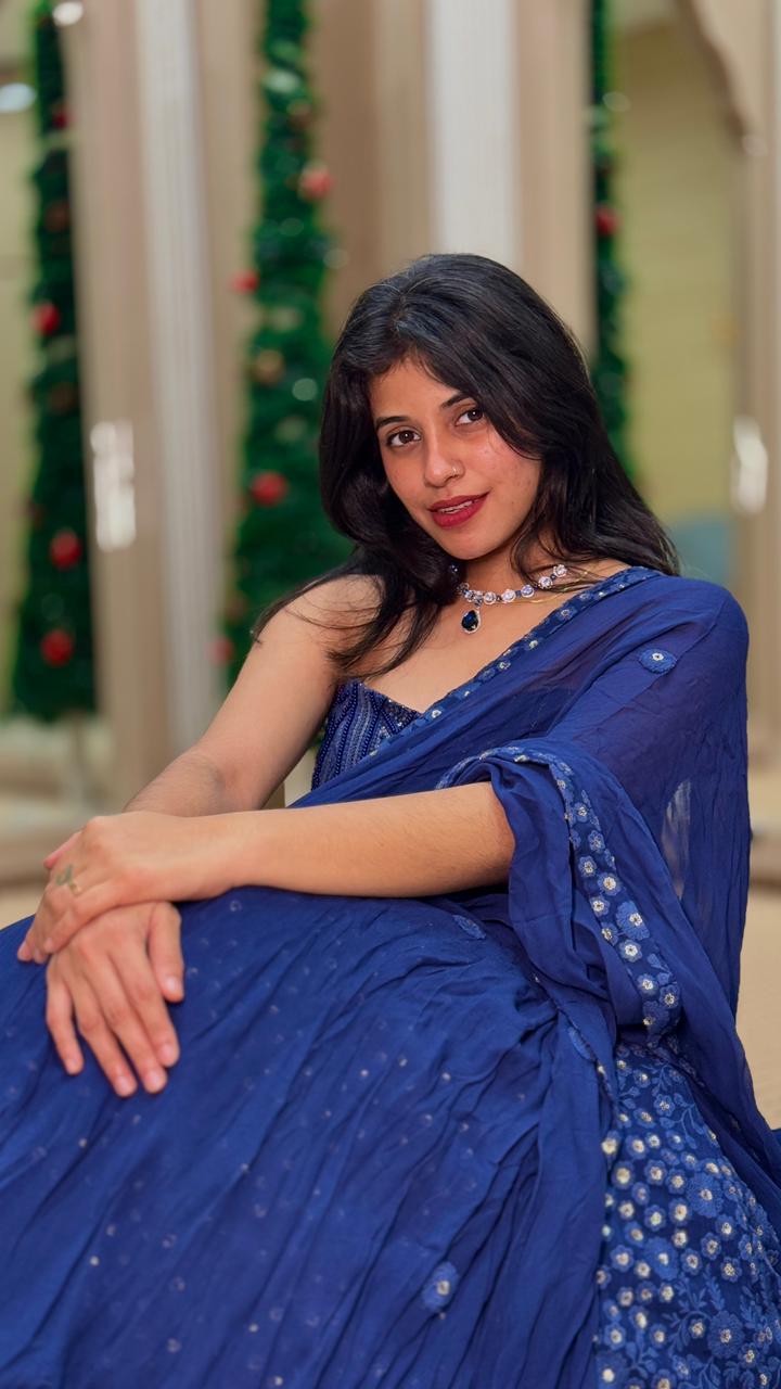 LEHENGA - BLUE- search code -1112