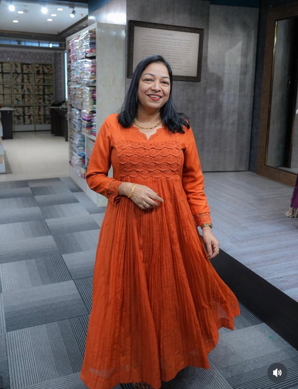 Salwar Suit Set -Orange color Search code 4956