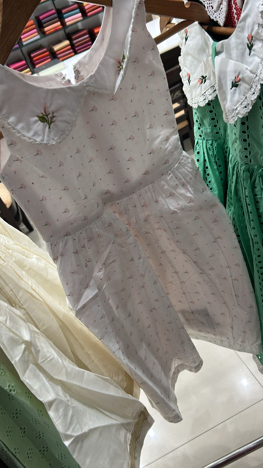 Kids Frock   - White color Search code 3908