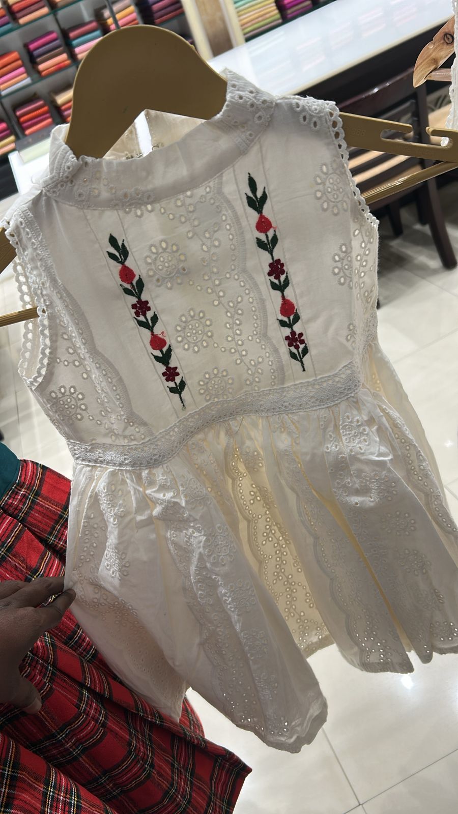 Kids Frock   -white color Search code 3912