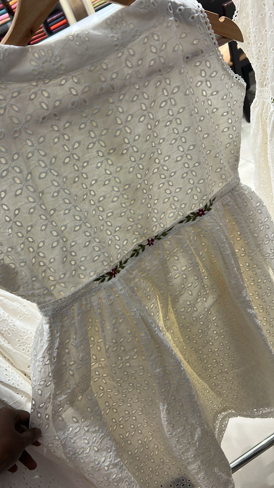 Kids Frock   -  white color Search code 3914