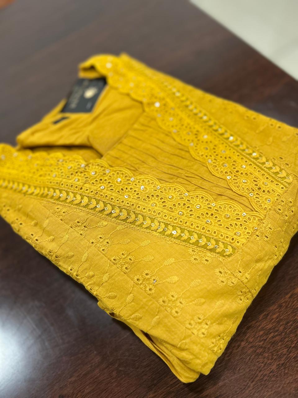 Salwar Suit Set -Yellow color Search code 8202