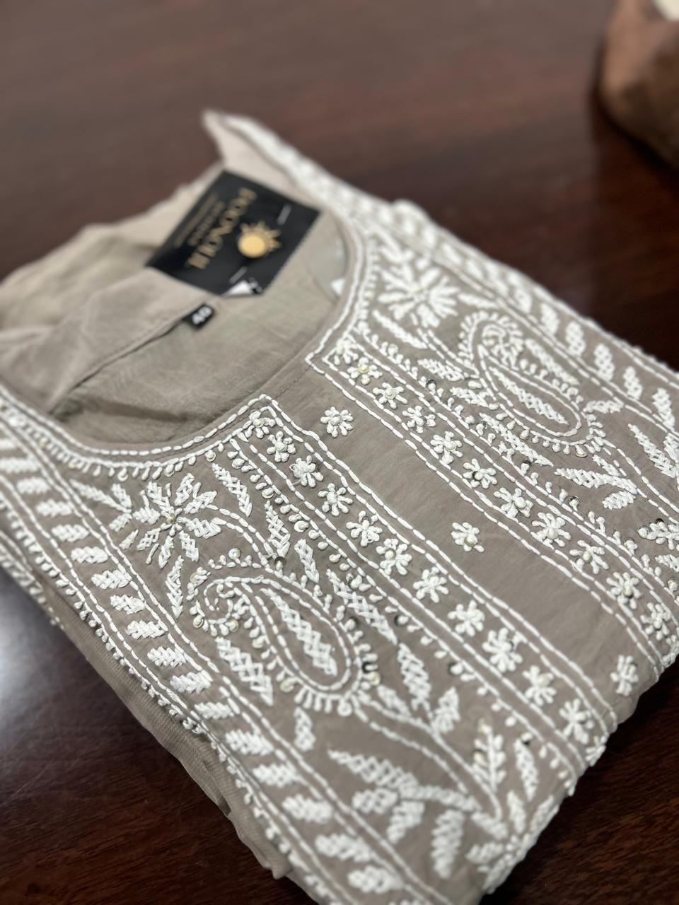 Salwar Suit Set -Gray color Search code 8213