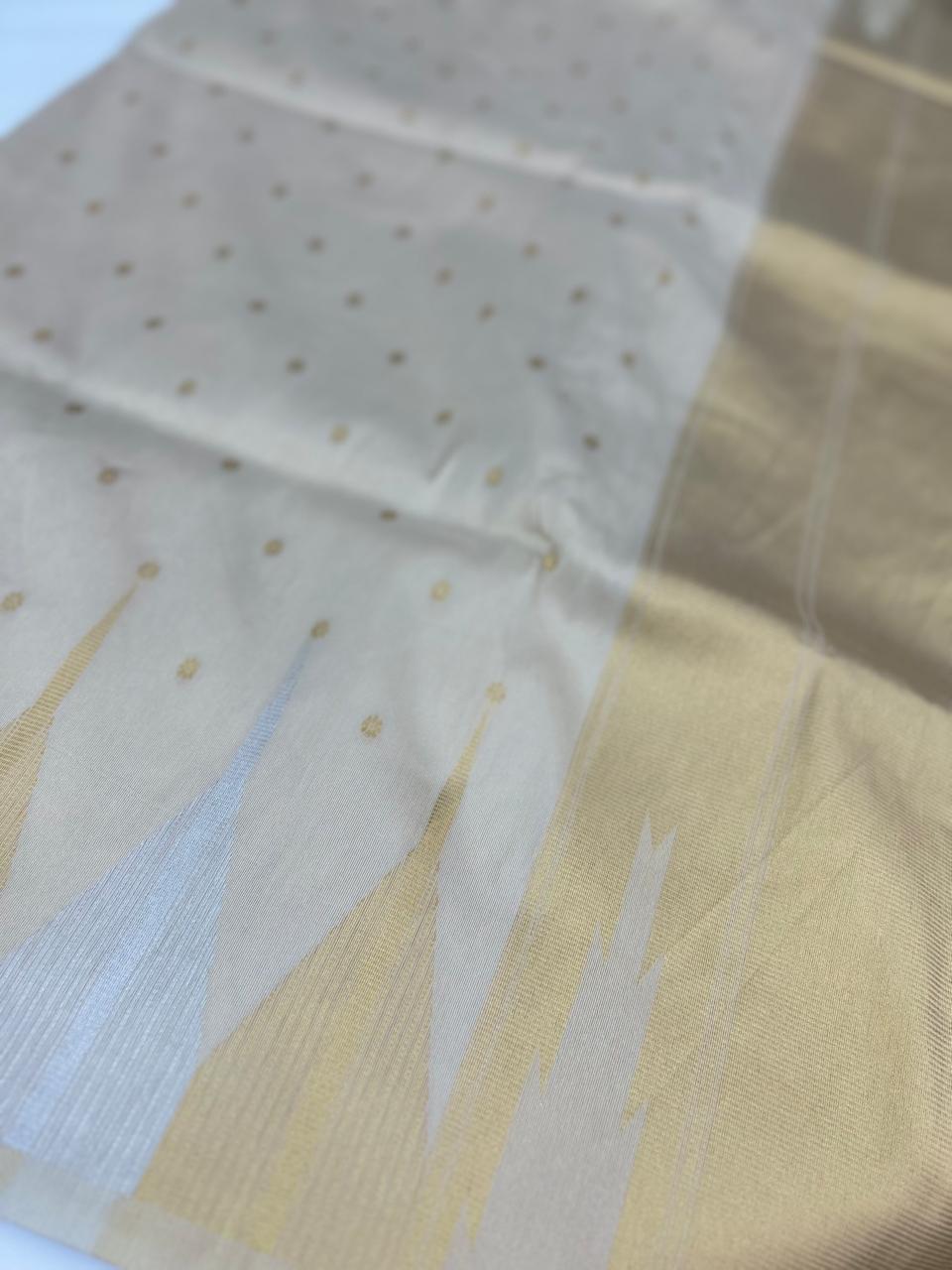 Tissue  Saree- Golden shade Search code 8608