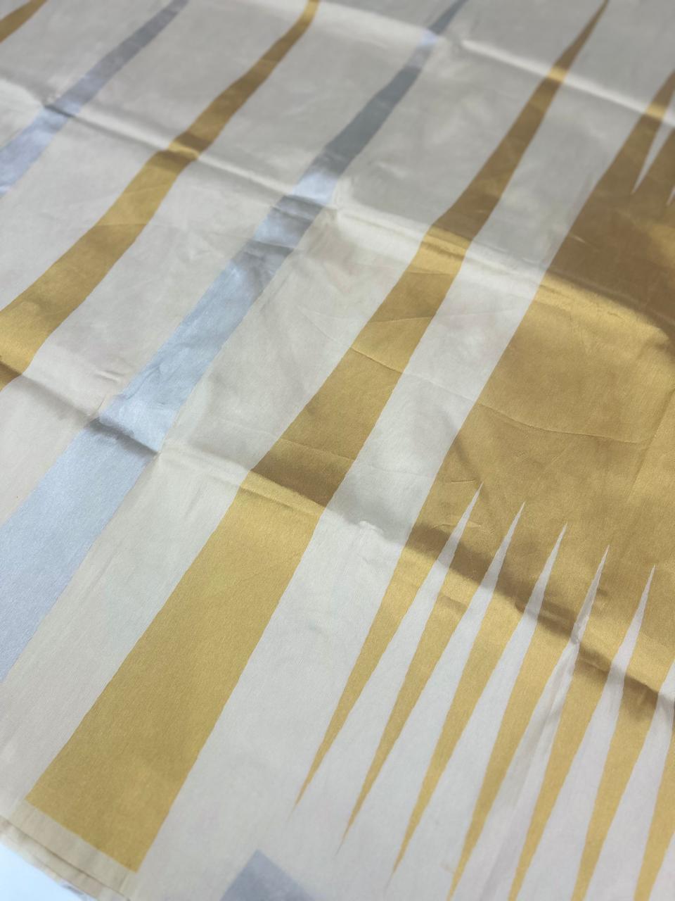 Tissue  Saree- Golden shade Search code 8609