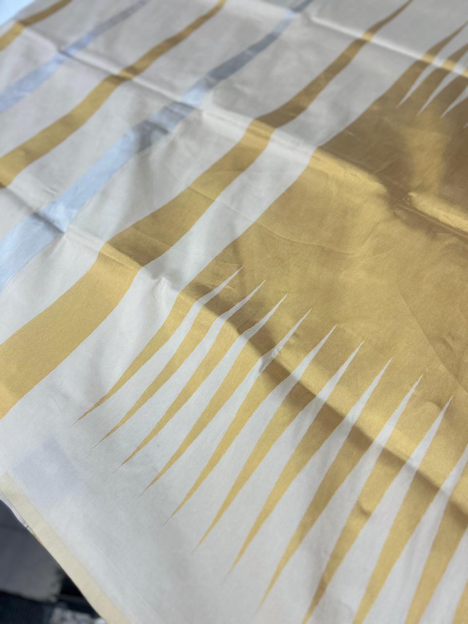 Tissue  Saree- Golden shade Search code 8609