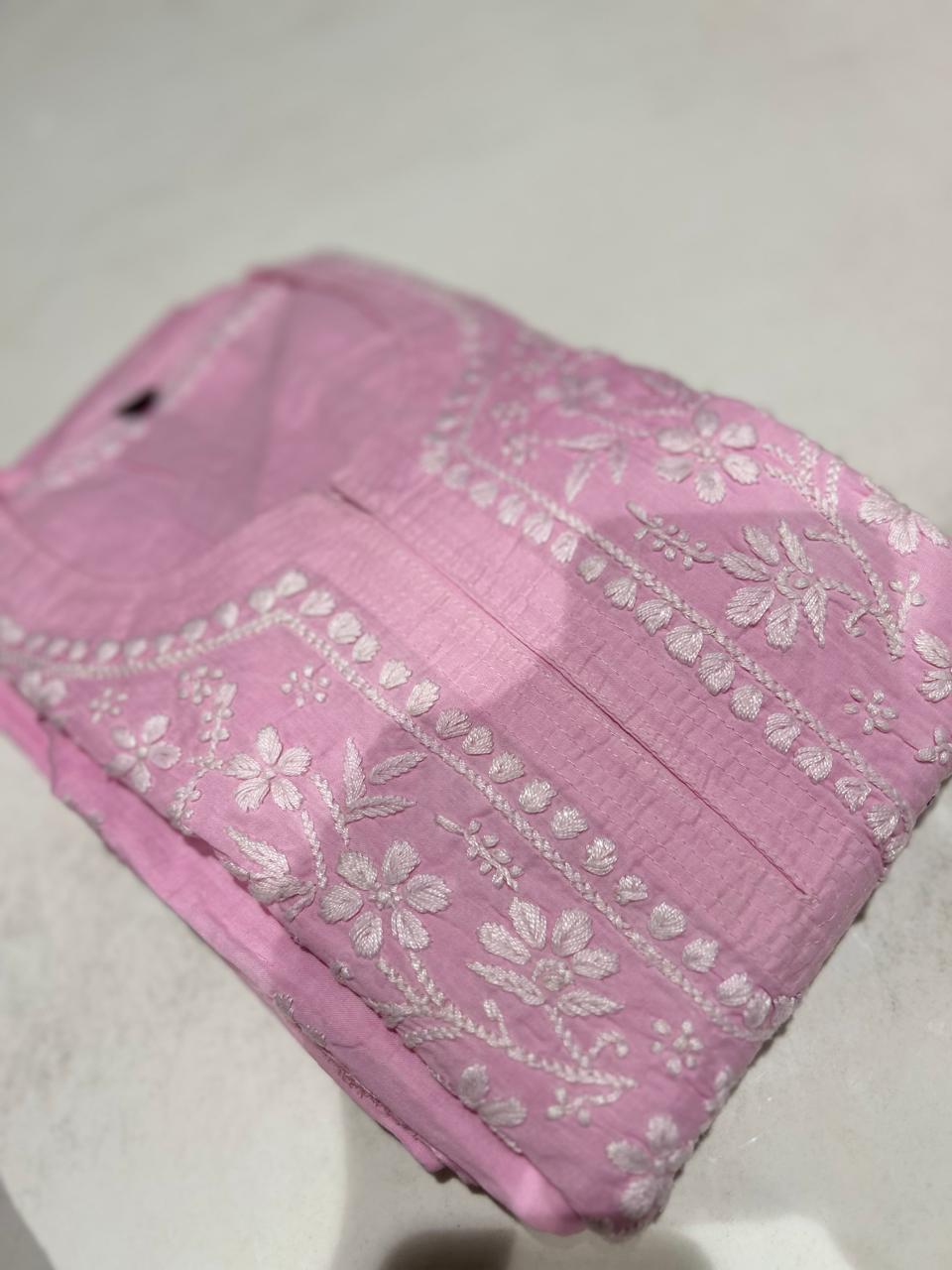 chikankari Salwar suit set - Pink shade Search code 6721