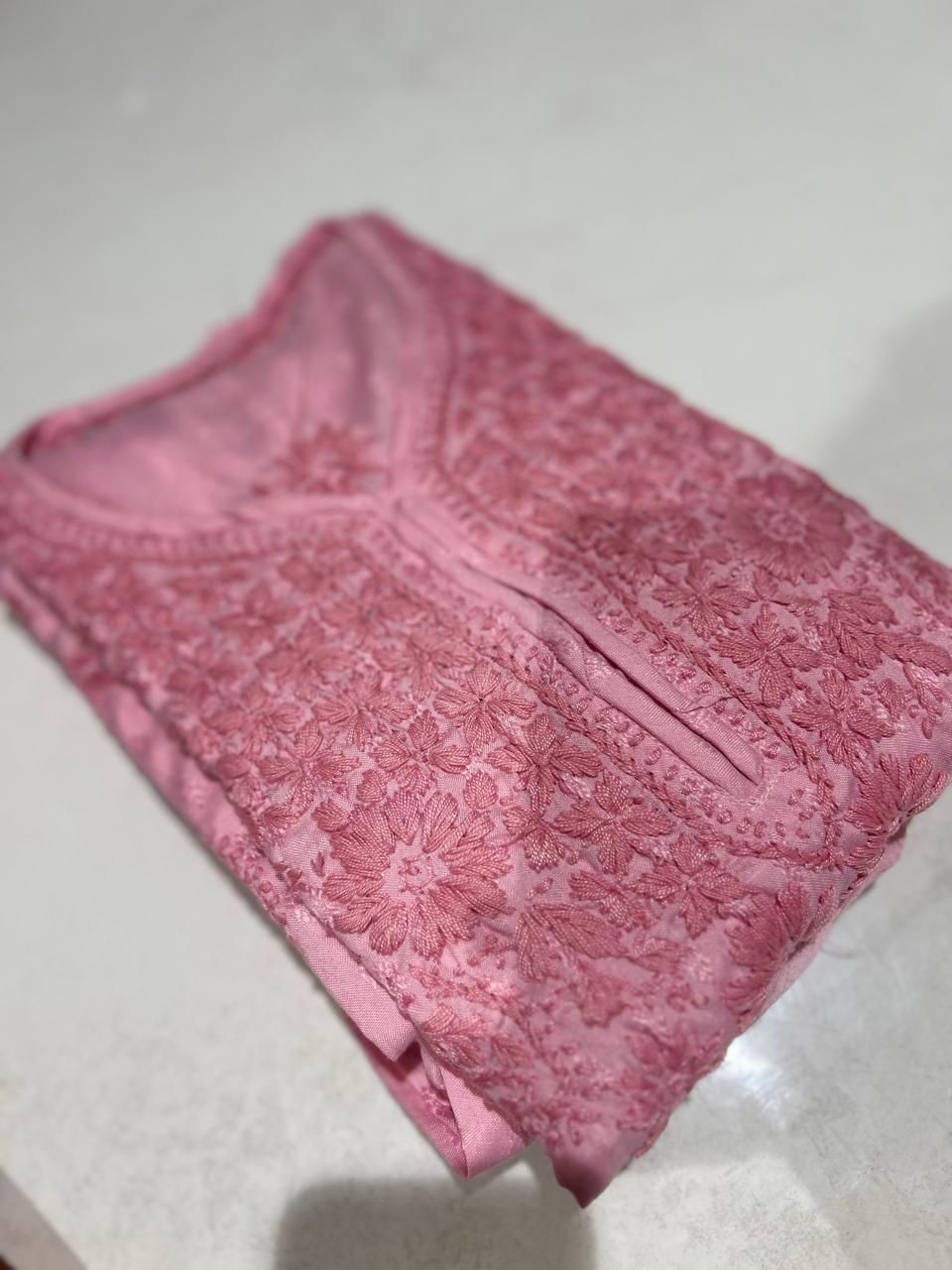 chikankari Salwar suit set - pink shade Search code 6726