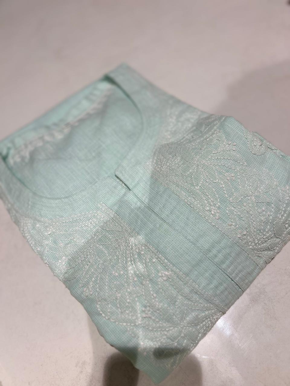 chikankari Salwar suit set - Light blue shade Search code 6729