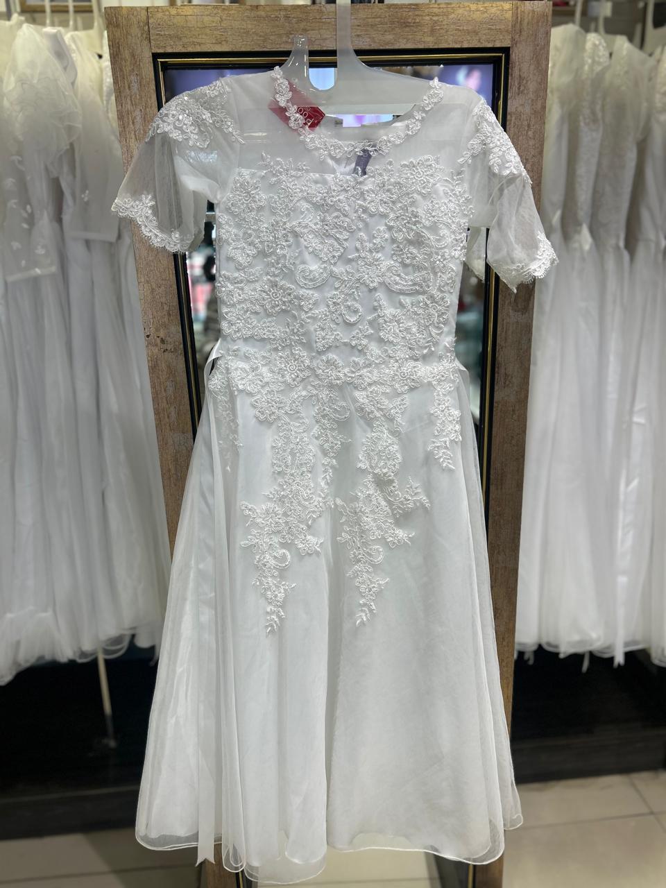 Holy communion Frocks- White Color  Search code  4604