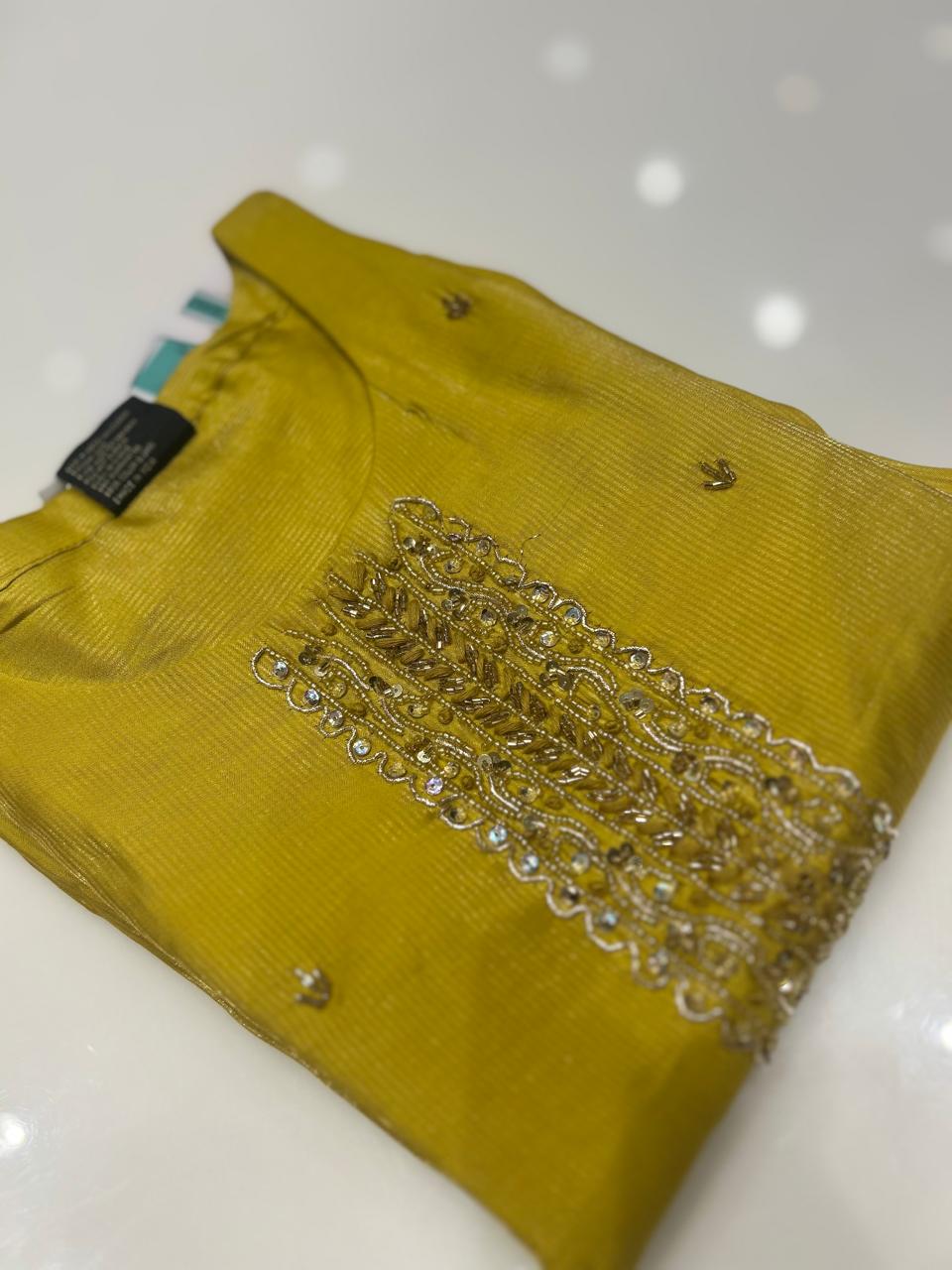 Kurta  Top-  Lemon green Search code 8354