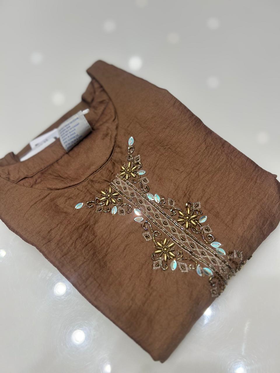 Kurta  Top-  Brown Color  Search code 8362