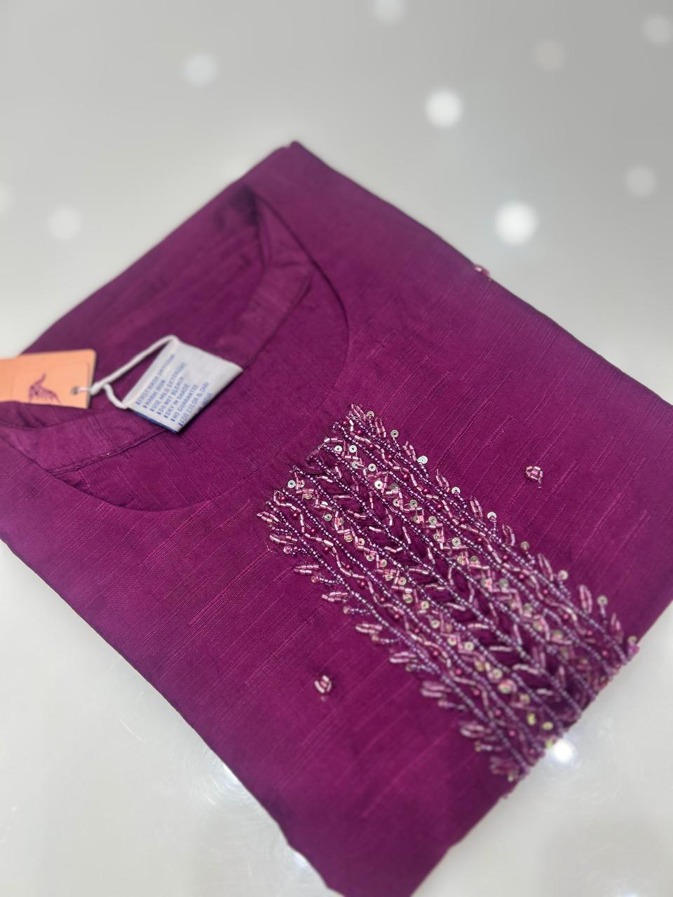 Kurta  Top-  Wine Color  Search code 8374