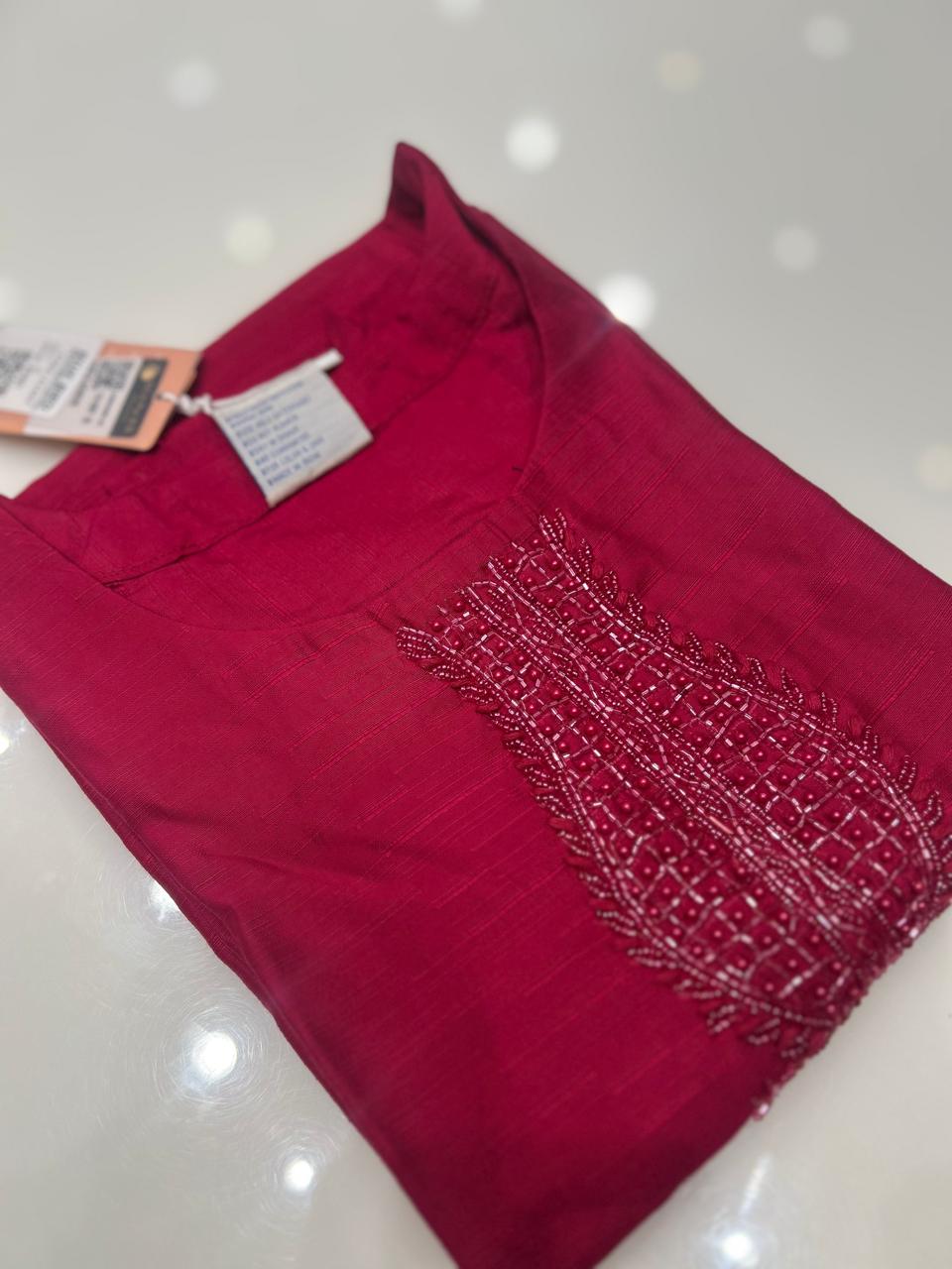 Kurta  Top- Dark pink  Color  Search code 8376
