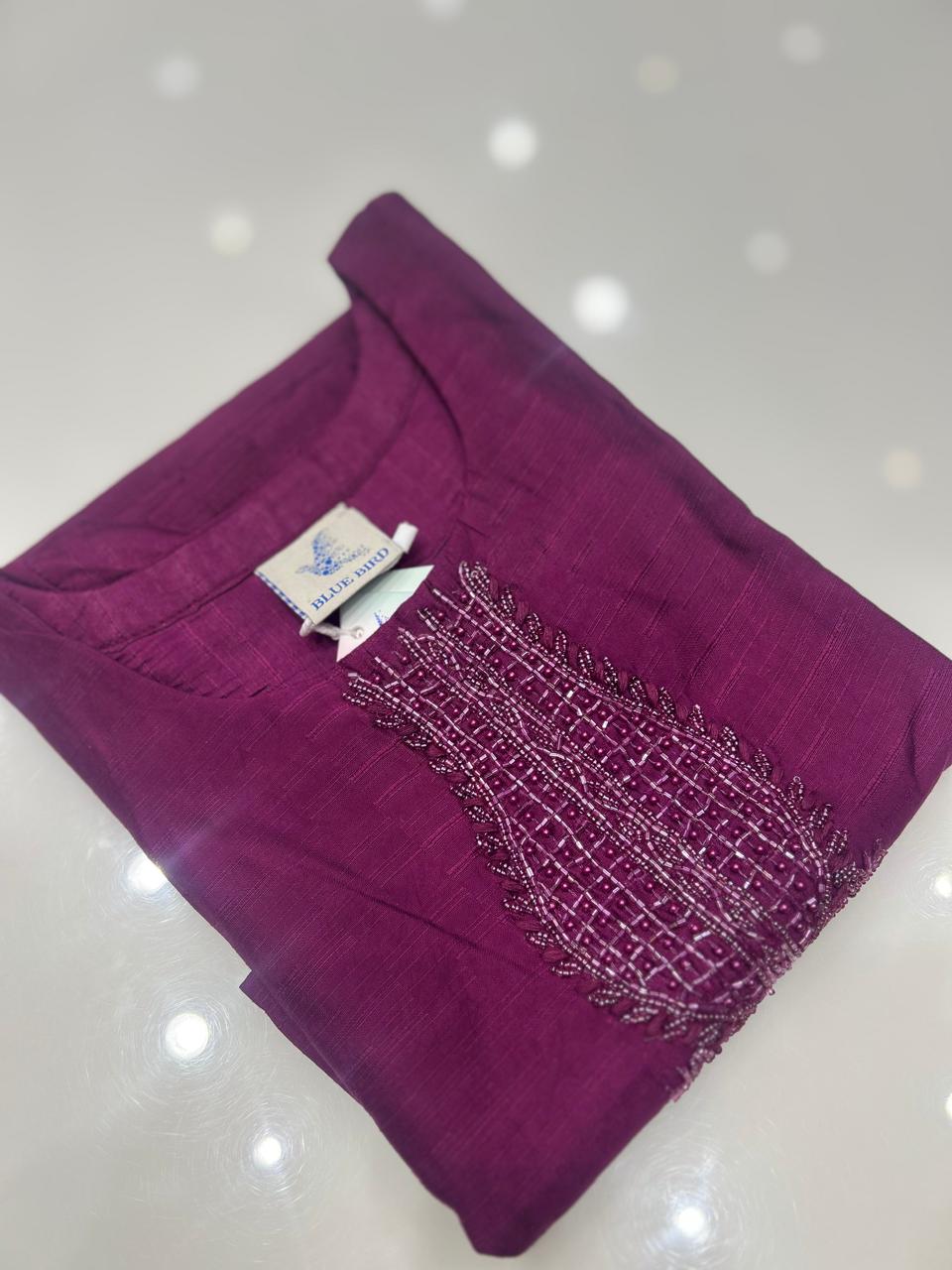 Kurta  Top- Wine  Color  Search code 8377
