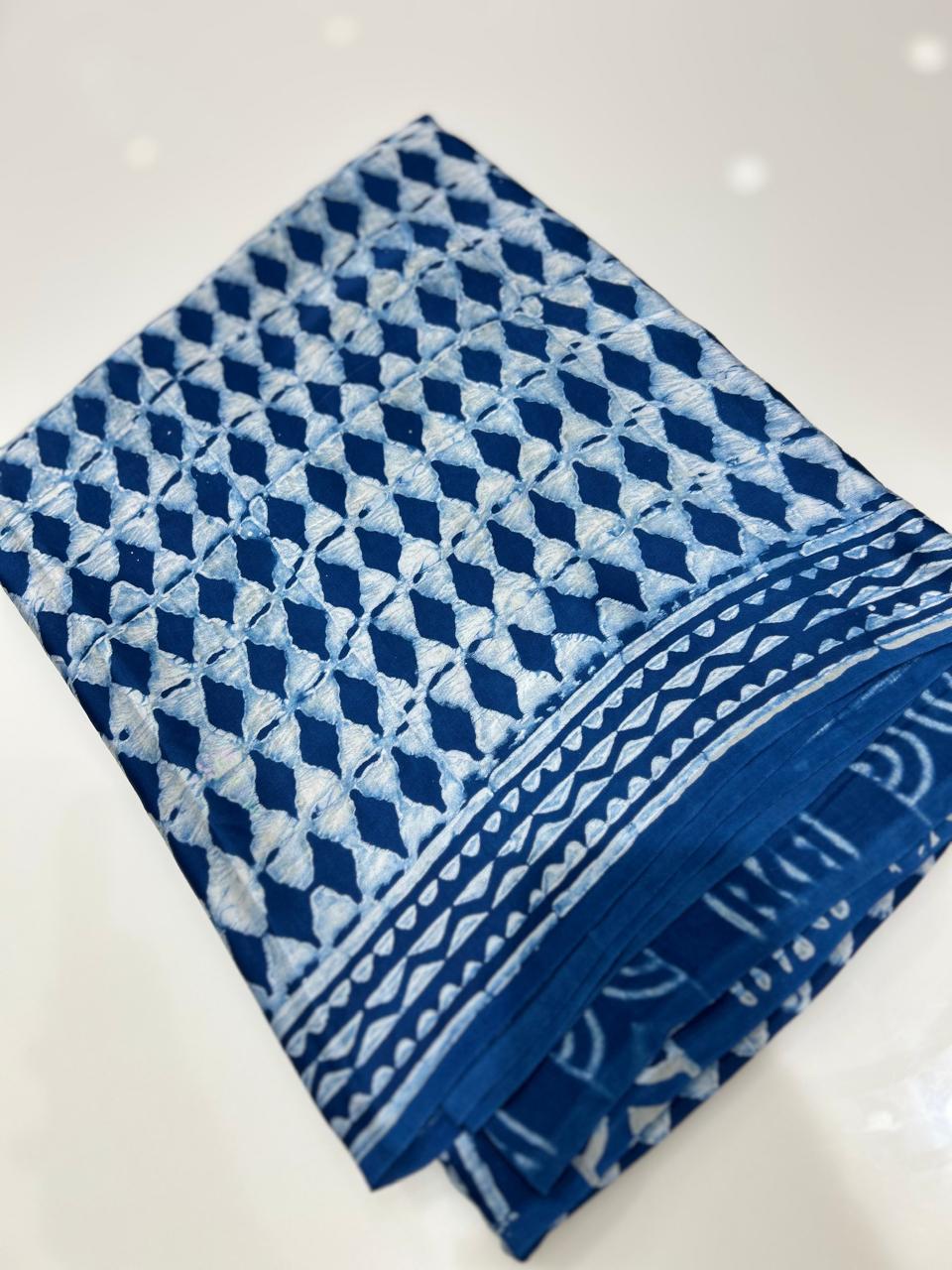 MODAL SAREE- Blue shade Search code 1003