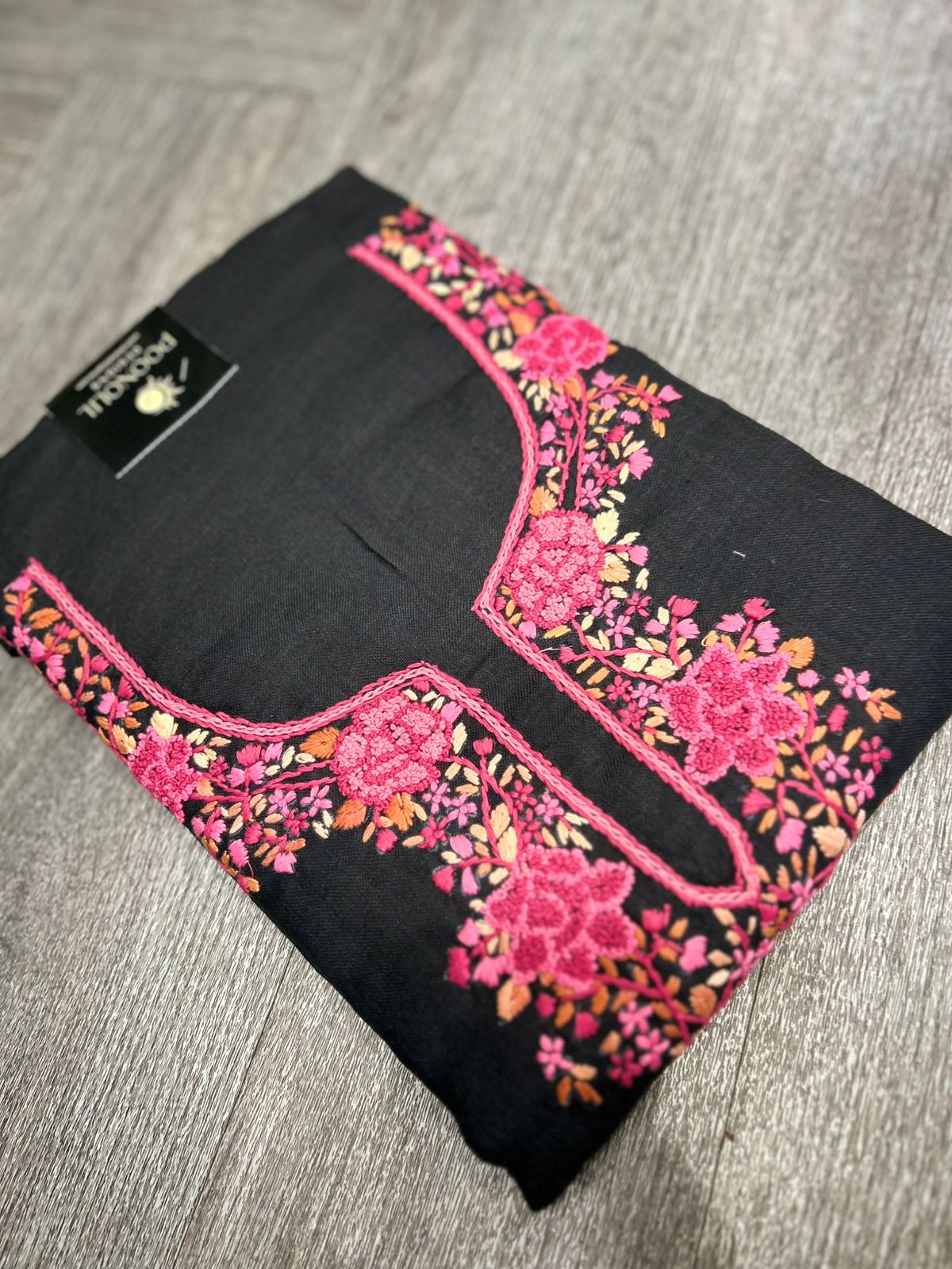 UNSTITCHED SALWAR  SUIT SET -Black  to Pink  shade Search code 1010
