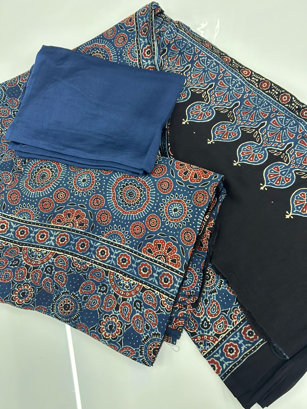 Modal Unstitched Salwar suit set  - Blue  shade Search code 1708