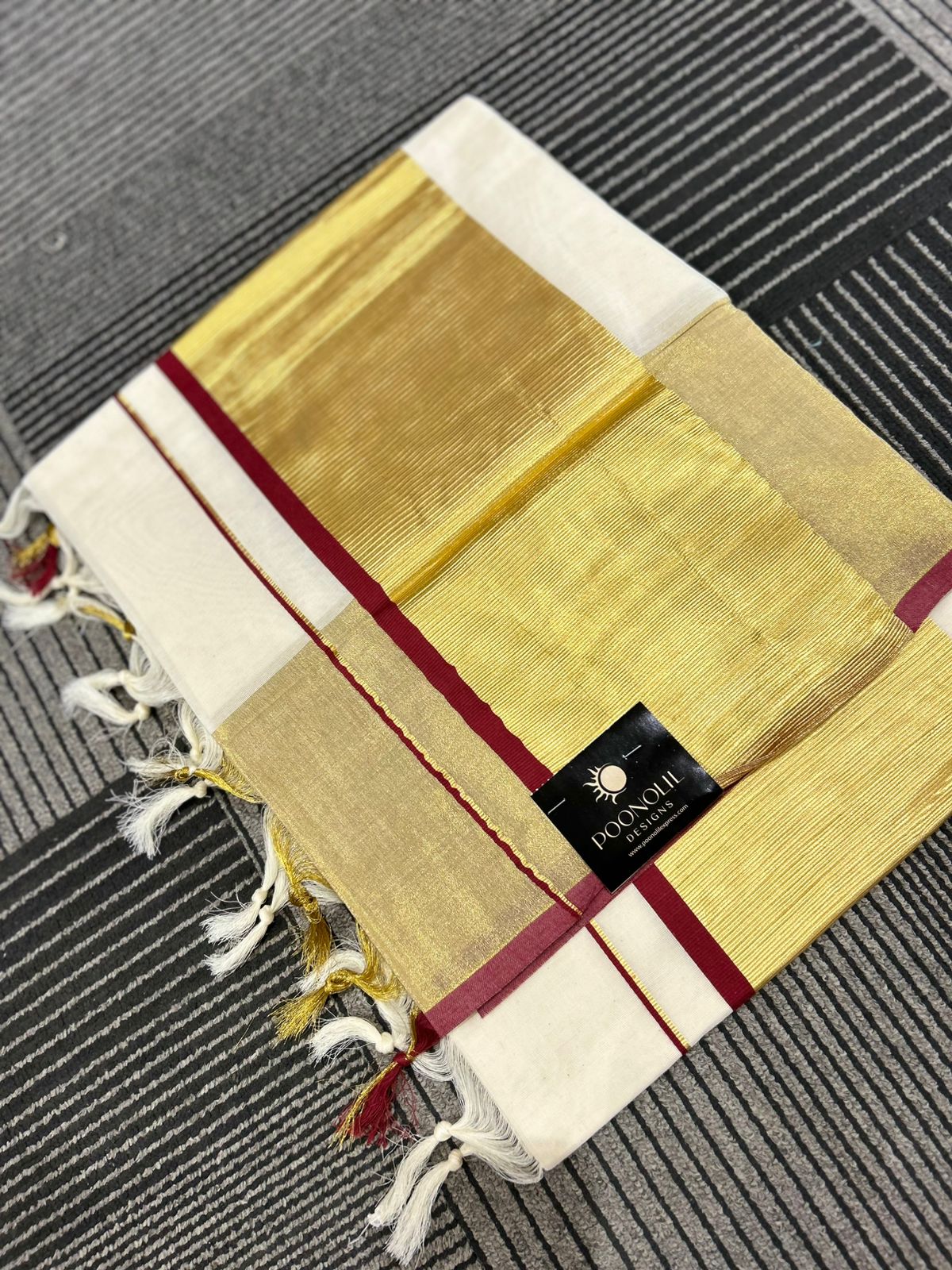 kerala saree - Golden cotton shade Search code 2160