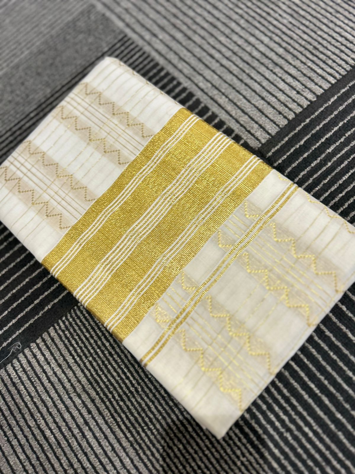 kerala saree - Golden cotton shade Search code 2168