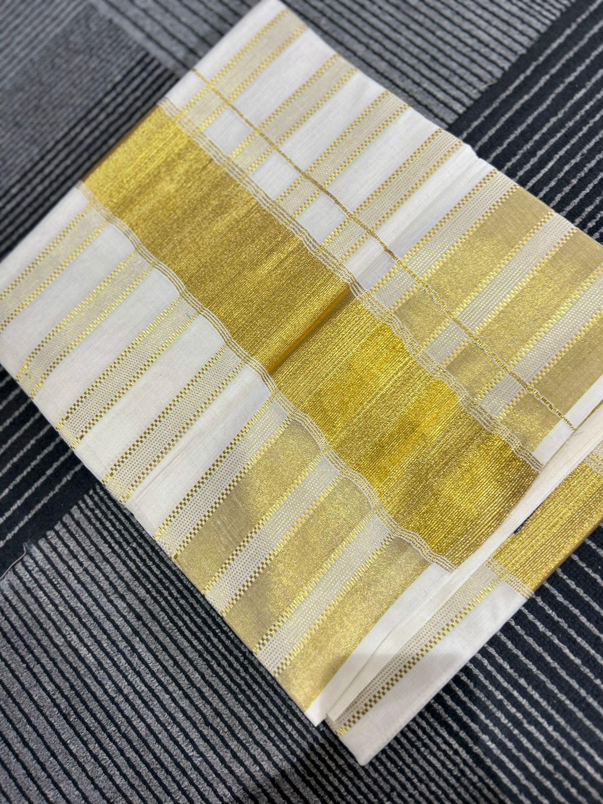 kerala saree - Golden cotton shade Search code 2169