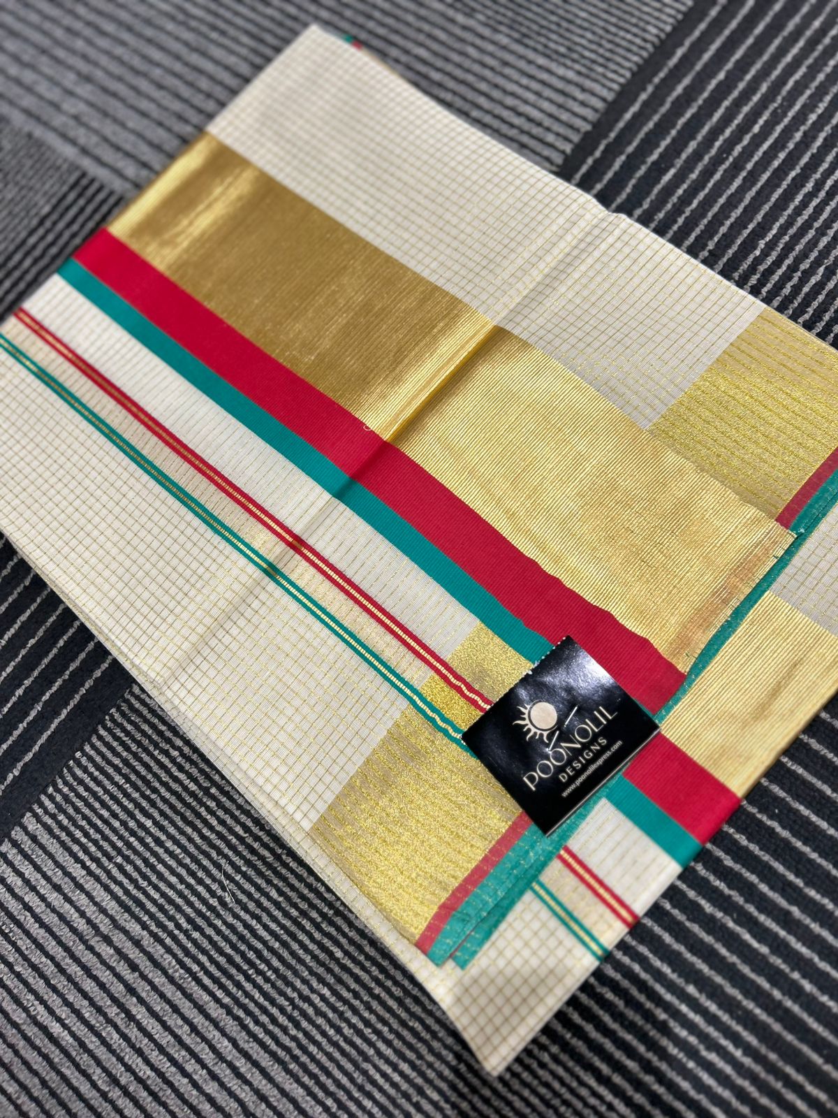kerala saree - Golden cotton shade Search code 2171