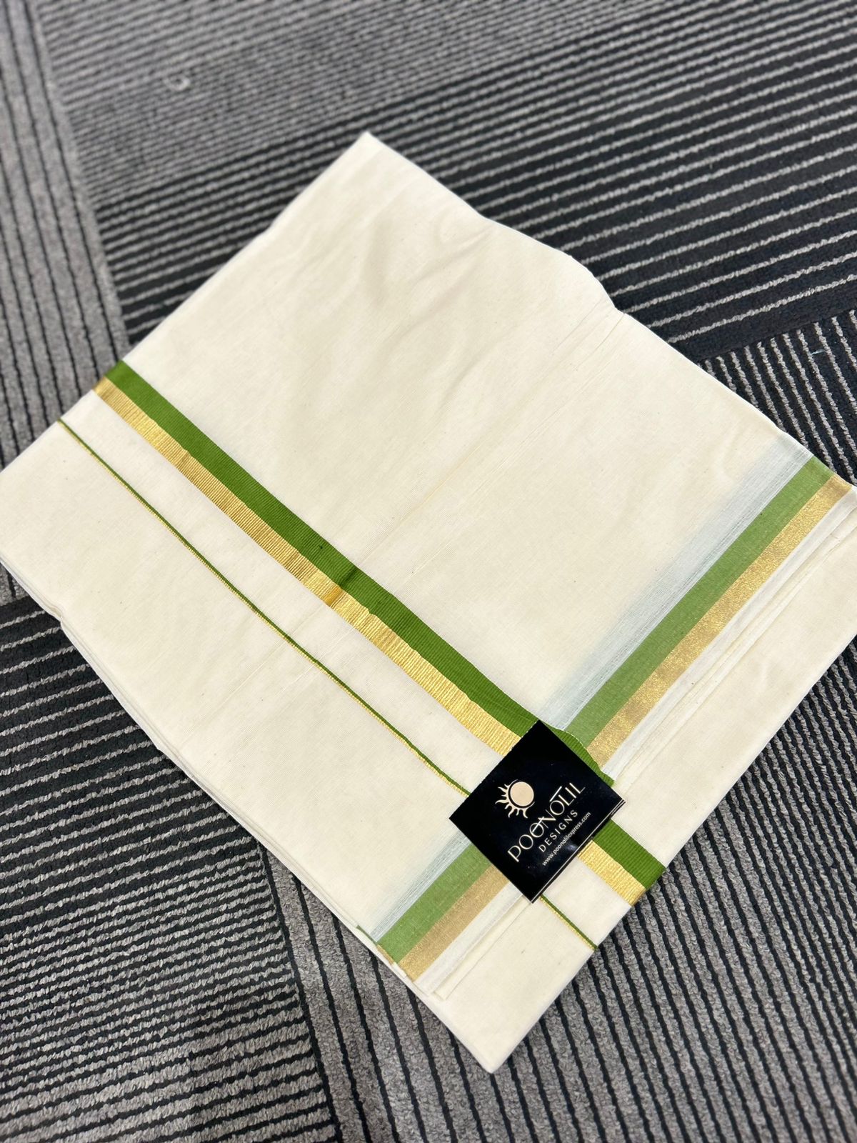 kerala saree - Golden cotton shade Search code 2172