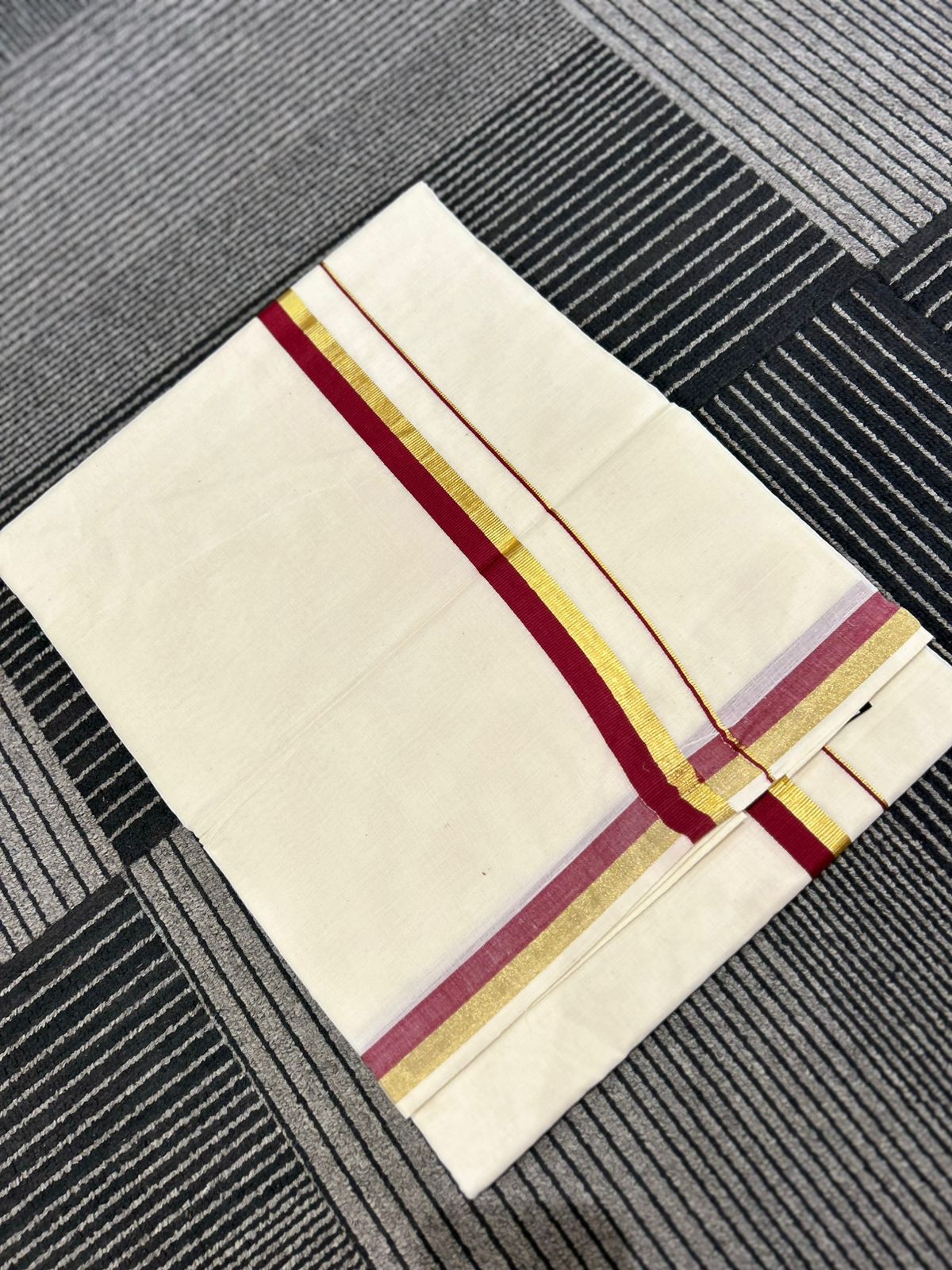 kerala saree - Golden cotton shade Search code 2173