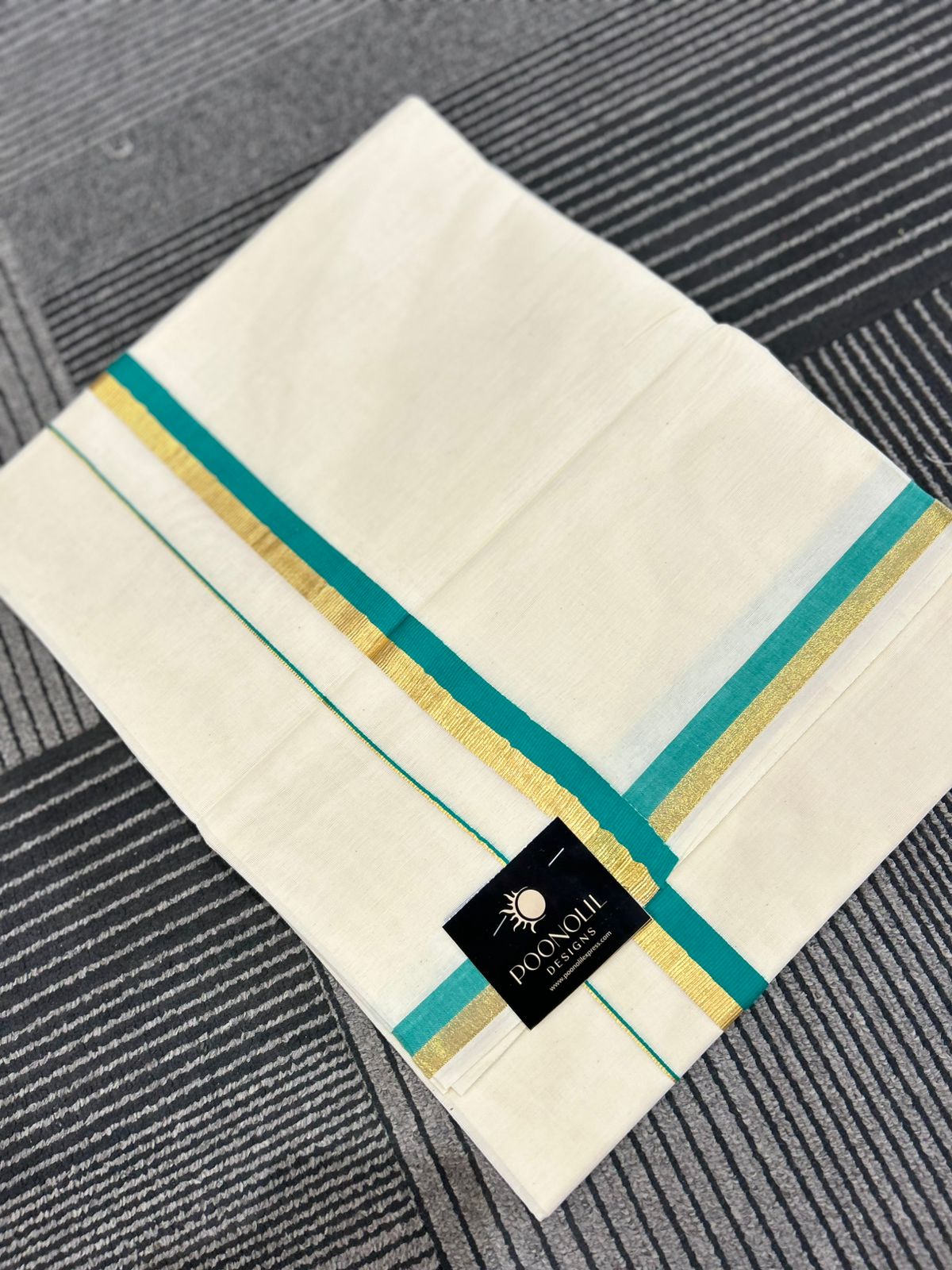 kerala saree - Golden cotton shade Search code 2174