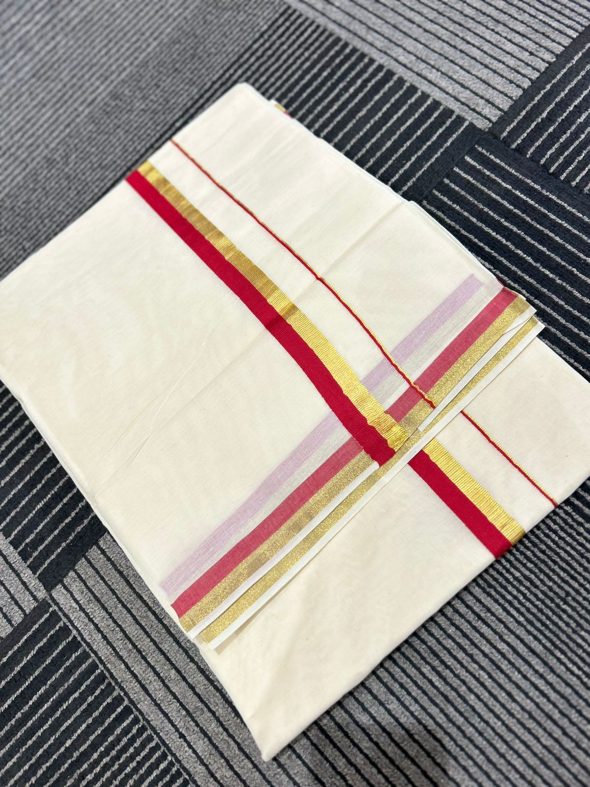 kerala saree - Golden cotton shade Search code 2176