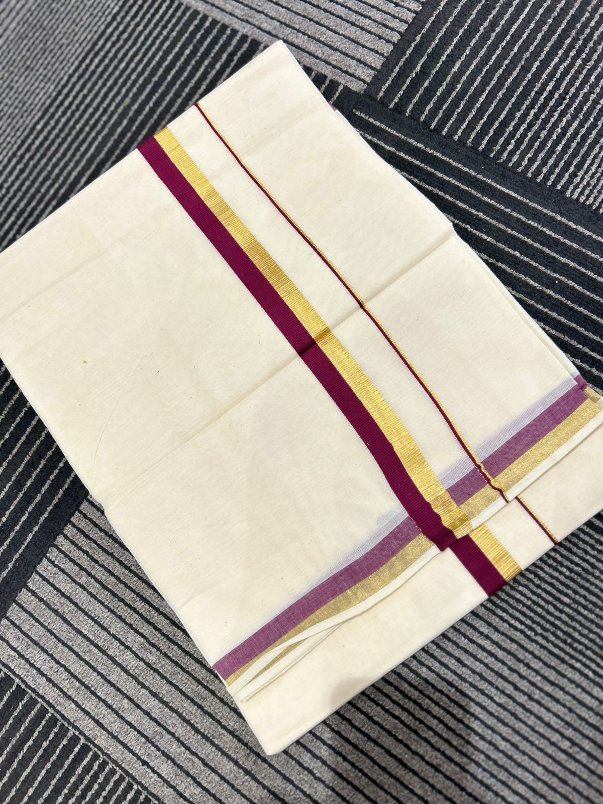 kerala saree - Golden cotton shade Search code 2177
