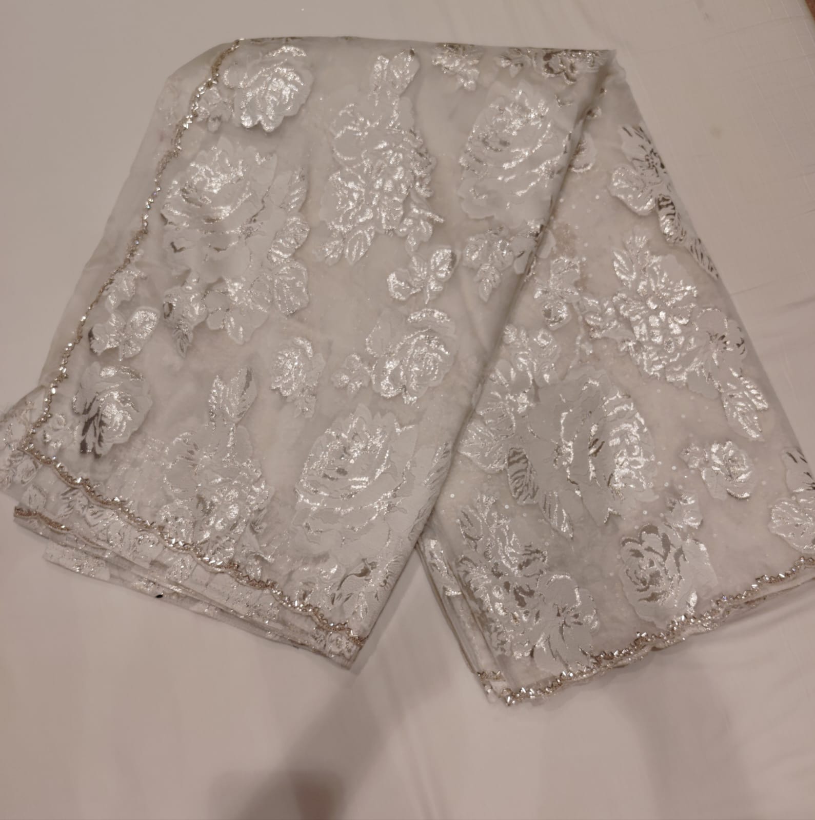 The Ivory Bloom Turkish Organza  - Search code 2011