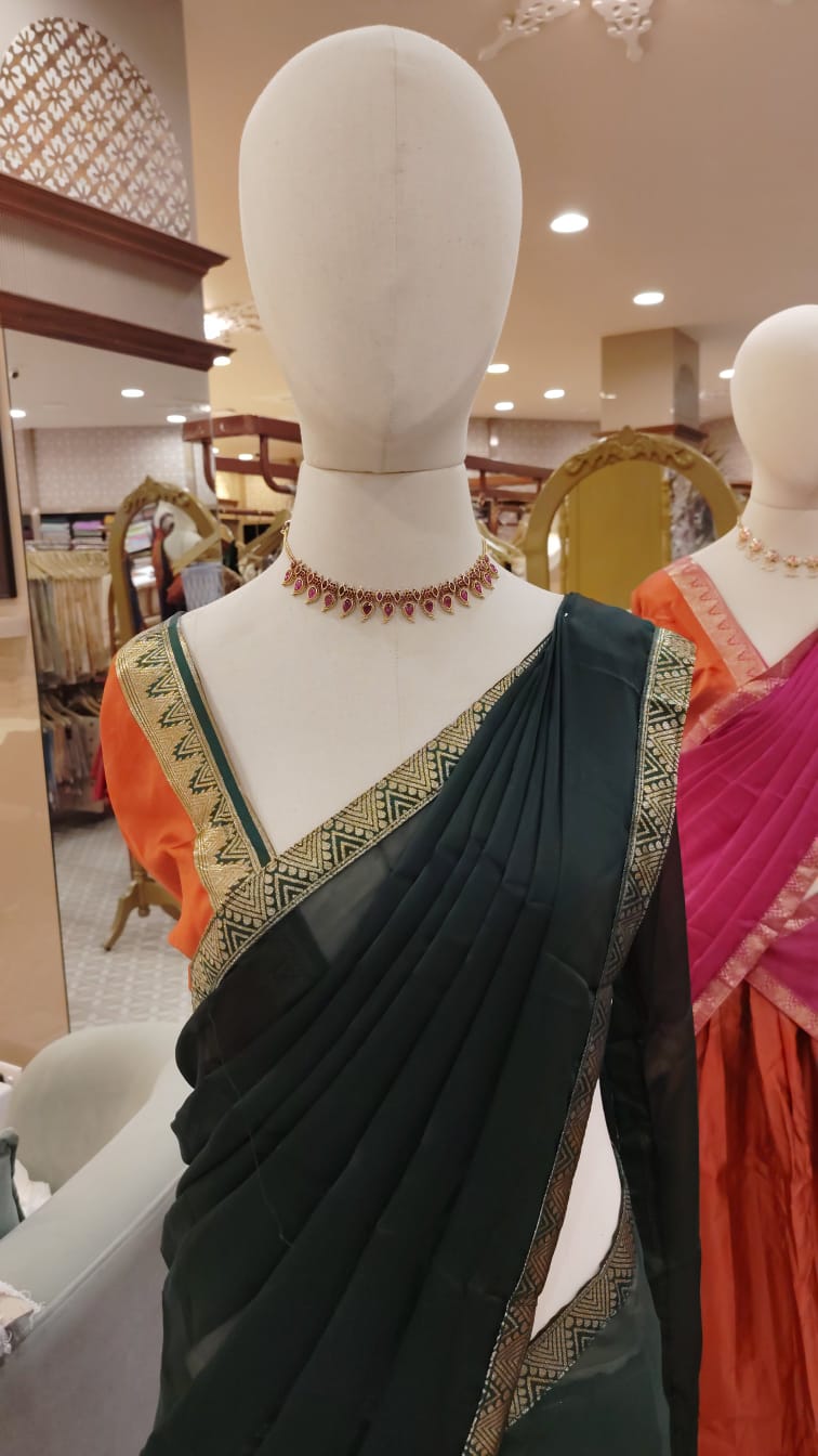 Davani- Deep Green & Vivid Orange Search code 3134