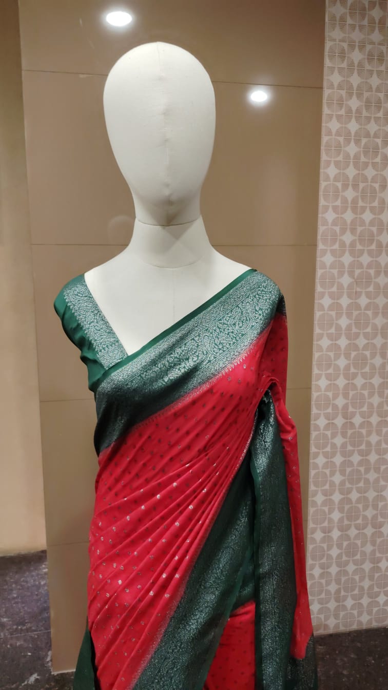 Banarasi Sarees - Red  Search code 7036