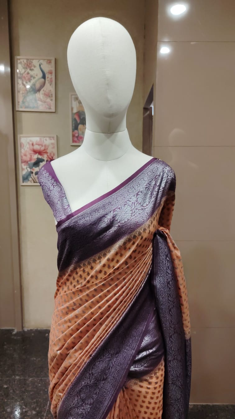 Banarasi Sarees - Deep Purple / Wine Search code 7037