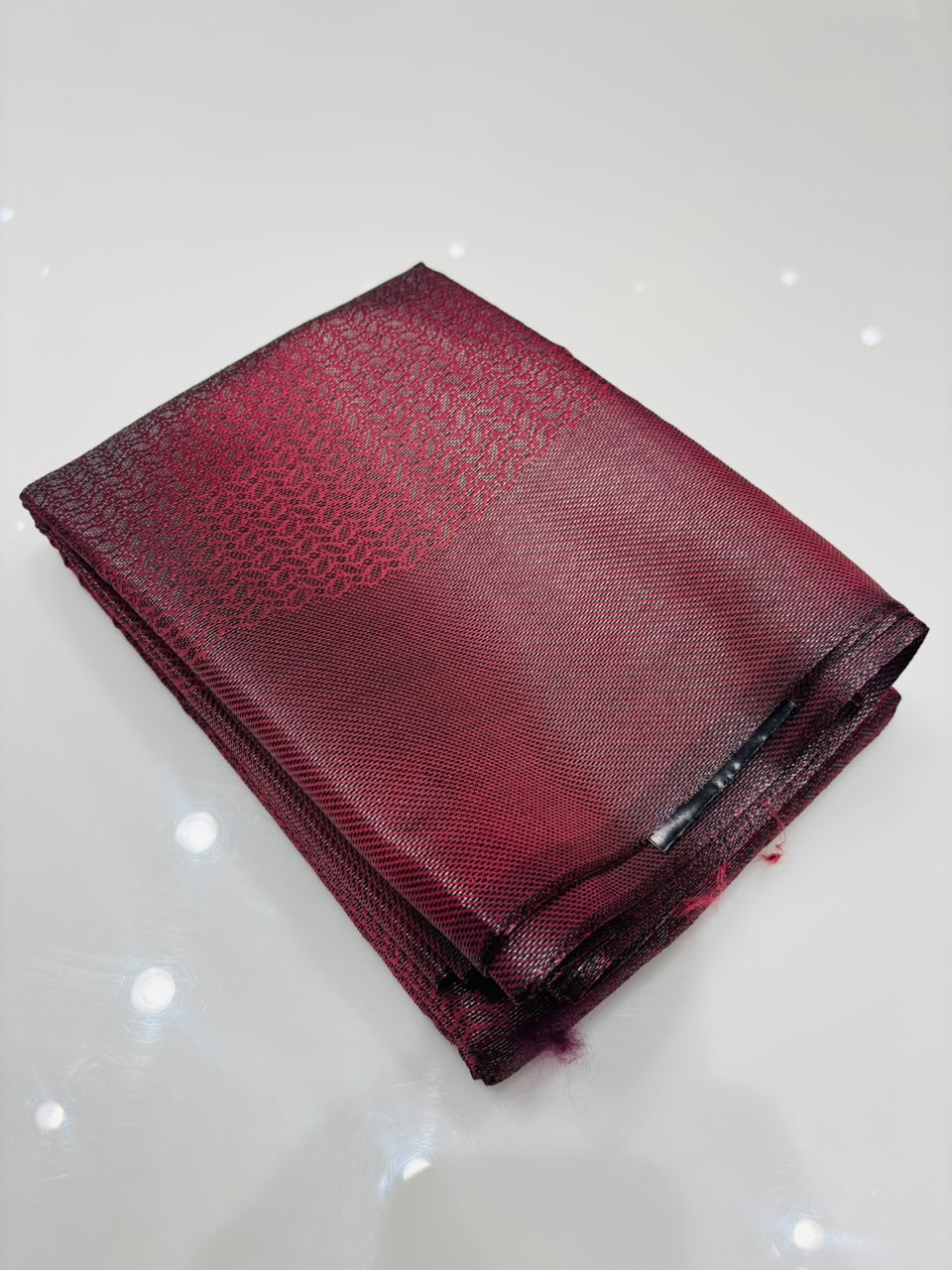 Premium Semi-Silk Wine Pink Saree with Silver Thread Weaving- serch code 10006